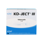 Strzykawka do tuberkuliny 1 ml z igłą nakładaną 25G 0,5 x 16 mm (100 szt.) - KD-JECT