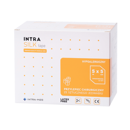 Intra Silk Tape - Plaster jedwabny 5 cm x 5 m (12 szt.)