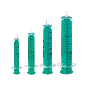 Strzykawka dwuczęściowa 10 ml, Luer, zielony tłok (100 szt.) - Braun