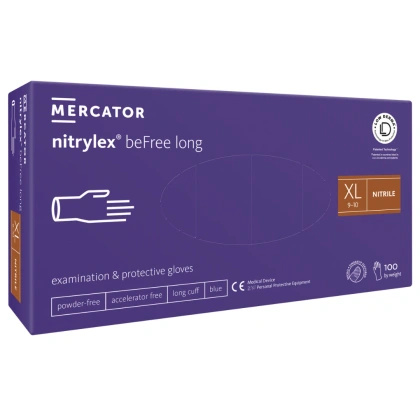 NITRYLEX BEFREE LONG - Rękawice nitrylowe bezpudrowe (100 szt.)