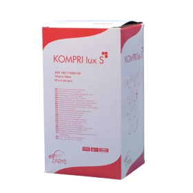 Kompresy gazowe 17. nitkowe 8. warst. KOMPRI lux S 10 x 10 cm (50 x 3 szt.) STERYLNE - Zarys