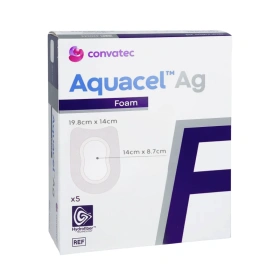 Aquacel Ag foam Adhesive Heel - opatrunek przylepny 19,8  x 14 cm (5 szt.) - ConvaTec