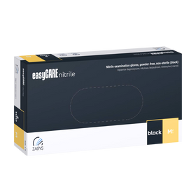 easyCARE rękawice nitrylowe bezpudrowe CZARNE (op. 100 szt.)