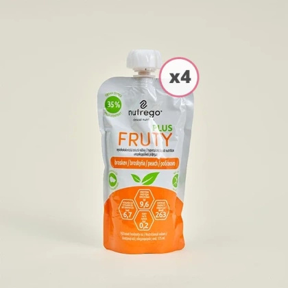 Nutrego FRUTY PLUS 4 x 175 ml z zawartością brzoskwini