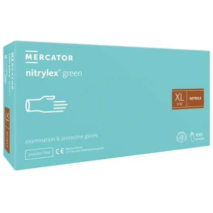 NITRYLEX GREEN - Rękawice nitrylowe bezpudrowe (100 szt.)