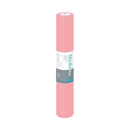 Podkład podfoliowany w rolce 60 cm x 40 m, perforacja co 50 cm - MedixPro, różowy