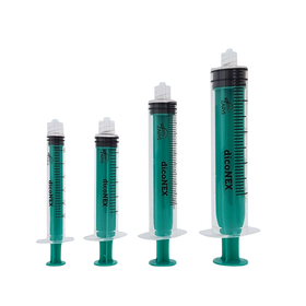 Strzykawka trzyczęściowa 3 ml LL, zielony tłok (100 szt.) - dicoNEX