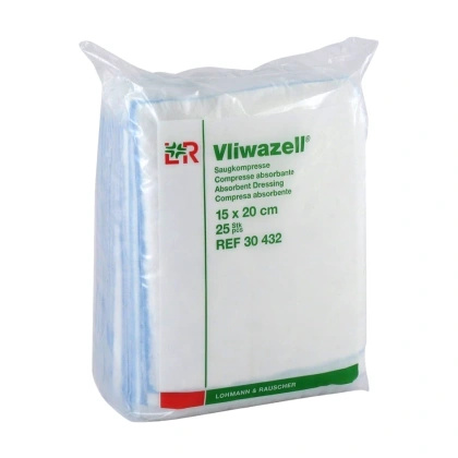 Vliwazell 15 x 20 cm. Opatrunek wysoce chłonny, niesterylny (25 szt.)