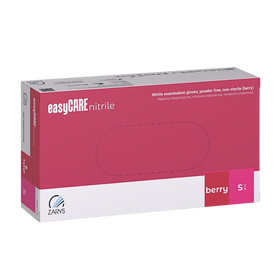easyCARE BERRY rękawice nitrylowe bezpudrowe malinowe (100 szt.)