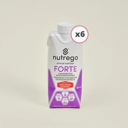 Nutrego FORTE 6 x 330 ml o smaku poziomkowym