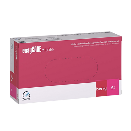 easyCARE BERRY rękawice nitrylowe bezpudrowe malinowe (100 szt.)