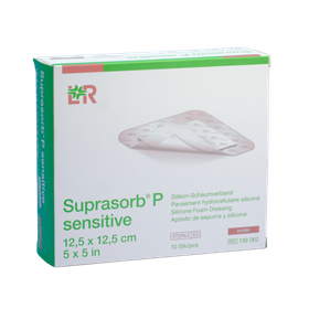 Opatrunek piankowy SUPRASORB P Sensitive border 12,5 x 12,5 cm (10 szt.)