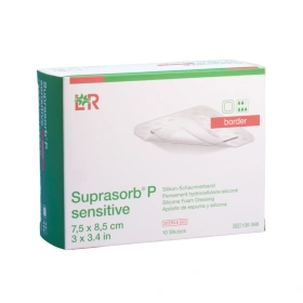 Opatrunek piankowy SUPRASORB P Sensitive border 7,5 x 8,5 cm (10 szt.)