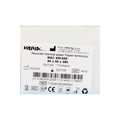 Papier do EKG MAC 400/600 80 x 90 mm x 280 kr. (1 op.)