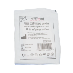 Gaza opatrunkowa 17. nitkowa 1 m2  STERYLNA - TM