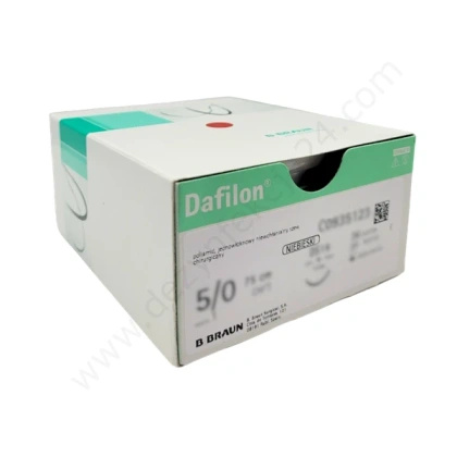 Nici DAFILON 6/0 ig. 12 mm, 3/8 koła, odwrotnie tnąca / 75 cm - niewchłanialne, monofilament, poliamid (36 szt.)