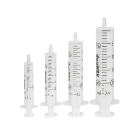 Strzykawka 10 ml. dwuczęściowa, Luer, biały tłok (100 szt.) - duoNEX