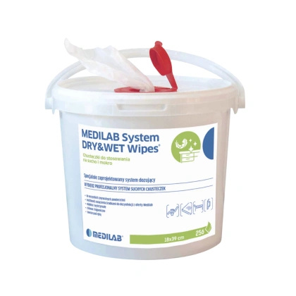 Pojemnik na chusteczki do stosowania na sucho i mokro, do nasączania