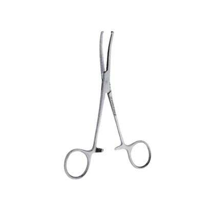 Kleszczyki Kocher 14 cm, zakrzywione, sterylne