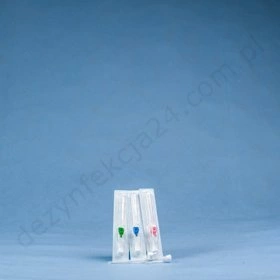 Kaniula dożylna 22G 0,9 x 25 mm niebieska, z portem bocznym i liniami RTG - KD-FIX