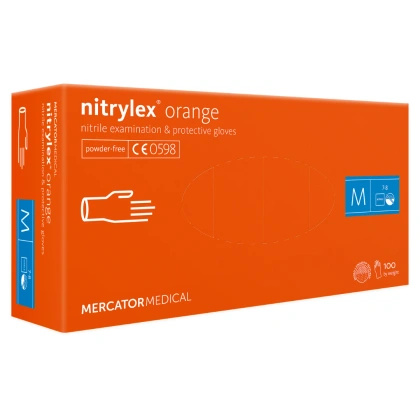 NITRYLEX ORANGE Rękawice nitrylowe bezpudrowe (100 szt.)