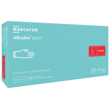 NITRYLEX GREEN - Rękawice nitrylowe bezpudrowe (100 szt.)