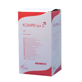 Kompresy gazowe 17. nitkowe 8. warst. KOMPRI lux S 7,5 x 7,5 cm (50 x 3 szt.) STERYLNE - Zarys