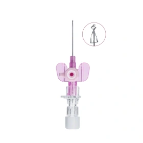 Kaniula Vasofix Safety Pur 20G 1,1 x 25 mm różowa, z osłoną i portem do iniekcji - Braun