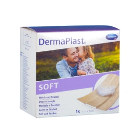 Plaster włókninowy z opatrunkiem do cięcia - DermaPlast Soft 8 cm x 5 m