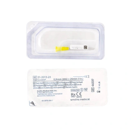 Igła do portu Port-A-Cath 20G/25 mm prosta, bez drenu, bez skrzydełek (1 szt.) - Smiths M.