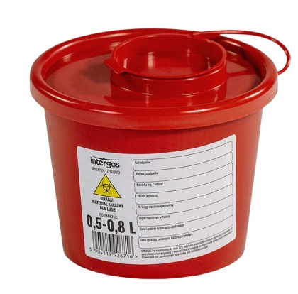 Pojemnik na odpady medyczne 0,5 - 0,8 L okrągły - Intergos