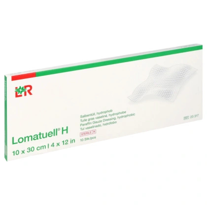 Lomatuell H 10 x 30 cm. opatrunek gazowy z parafiną (10 szt.)