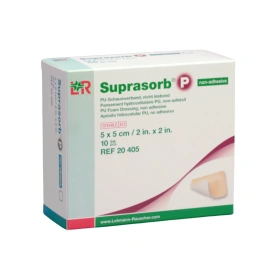 Opatrunek piankowy SUPRASORB P 5 x 5 cm, nieprzylepny (10 szt.)