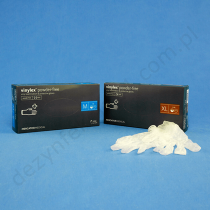VINYLEX PF - Rękawice winylowe bezpudrowe (100 szt.)