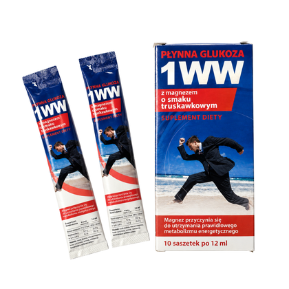 1WW Płynna glukoza 12 ml (10 saszetek) - truskawka