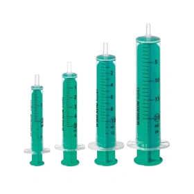 Strzykawka dwuczęściowa 20 ml, Luer, zielony tłok (100 szt.) - Braun