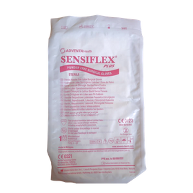 Sensiflex - Rękawice lateksowe, bezpudrowe sterylne (1 para)