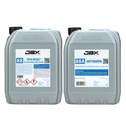 JAX 88 + JAX 88A Płyn myjący na bazie dwutlenku chloru plus aktywator 5L