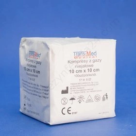 Kompresy gazowe 17. nitkowe 8. warst. 10 x 10 cm. (100 szt.) - TM