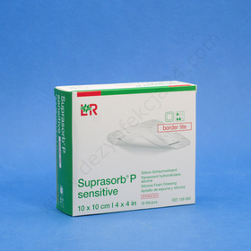 Opatrunek piankowy SUPRASORB P Sensitive border lite 10 x 10 cm (10 szt.)
