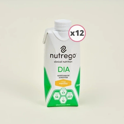 Nutrego DIA 12 x 330 ml o smaku waniliowym - płynna dieta dla diabetyków