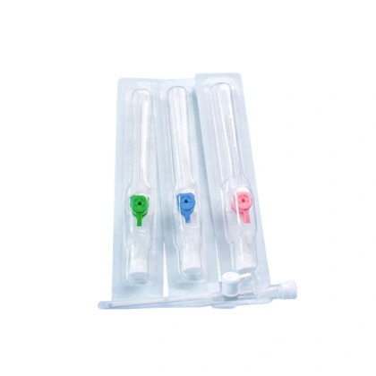 Kaniula dożylna 22G 0,9 x 25 mm niebieska, z portem bocznym i liniami RTG - KD-FIX