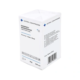 Kompresy gazowe 13. nitkowe 8. warst. 5 x 5 cm (100 szt.) - Intra Med