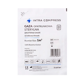 Gaza opatrunkowa 13. nitkowa 1 m2  STERYLNA - IM