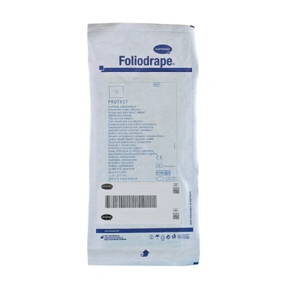 Foliodrape. Serweta 2. warstwowa 50 x 60 cm., z otworem 7 cm. i przylepcem, sterylna