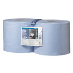 Czyściwo papierowe, 3-warstwowe, niebieskie, 119 m, (2 rolki), W1 i W2 - Tork