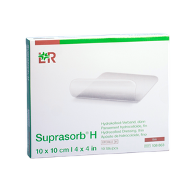 SUPRASORB H THIN 10 x 10 cm. Cienki opatrunek hydrokololidowy (10 szt.)