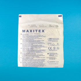 MAXITEX - Rękawice lateksowe pudrowane sterylne - rozm. 7,5 (1 para)
