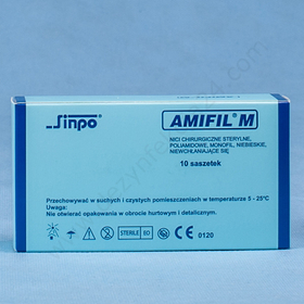 NICI AMIFIL M 4/0 CE-4F, ig. 19 mm/45 cm T, 3/8 koła - niewchłanialne, monofilament (10 szt.)