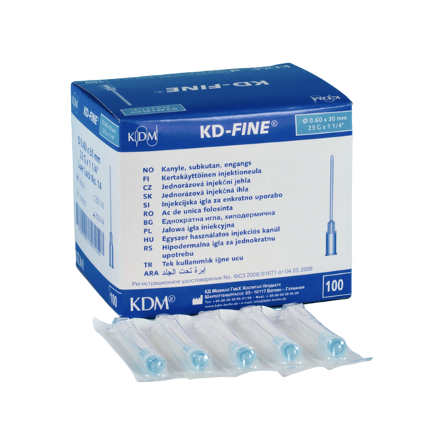 Igła 0,6 x 30 mm 23 G (100 szt.) - KD | dezynfekcja24.com